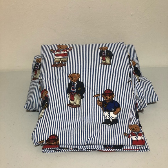 Ralph Lauren 90’s Vintage Twin Polo Bear Sheets